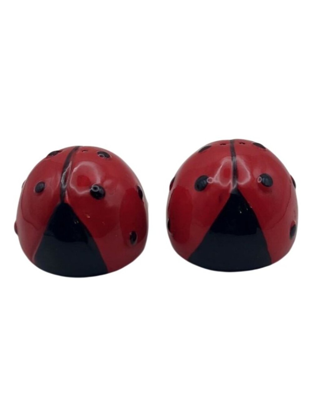 Ceramic Ladybug Salt & Pepper Shaker Set Alco Industries Spring Bug Collectible - Picture 3 of 8